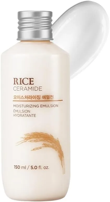 The Face Shop Rice & Ceramide Face Cream 150ml | Barrier Repair Moisturizer for Dry Skin, Intense Hydration & Strengthening | 12Hr Moisture Lock | Korean Skincare