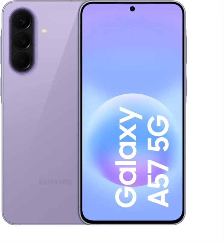 Samsung Galaxy A57 5G (Awesome Lilac, 12GB RAM, 256GB Storage), Agentic AI, Triple Camera with Nightography Video, 2 Days Battery Life, 6 Gen OS Upgrades, IP68, 6.9mm Sleek, with No Cost EMI