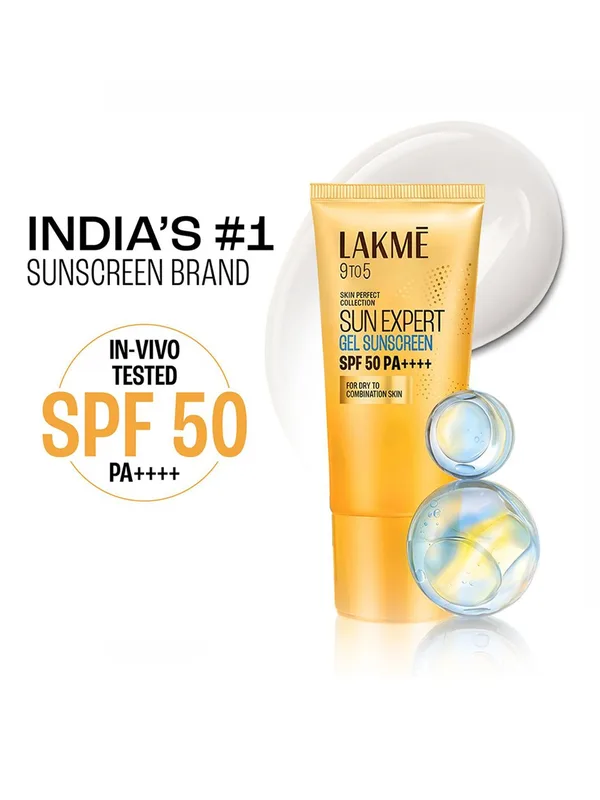 Lakme Water Light Sunscreen Gel with SPF 50 PA+++Niacinamide For Normal to Oily Skin 100g
