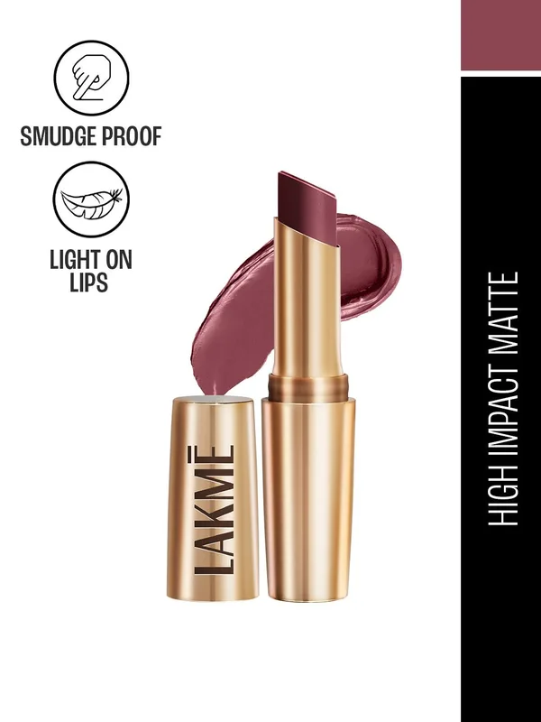 Lakme 9to5 Powerplay Priming Matte Lipstick With Vit E Lasts 16Hr 3.6g - Pink Party