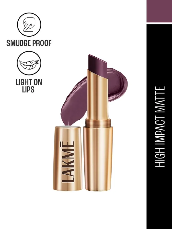 Lakme 9to5 Powerplay Priming Matte Lipstick With Vit E Lasts 16Hr 3.6g - Garnet Punch