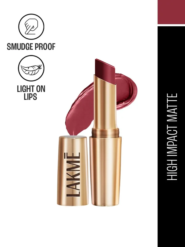 Lakme 9to5 Powerplay Priming Matte Lipstick With Vit E Lasts 16Hr 3.6g - MR5 Berry Base