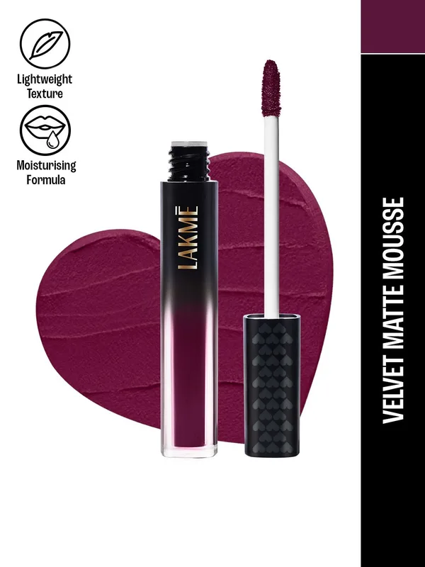 Lakme Xtraordin-airy Velvet Matte Lip Mousse With Cocoa Butter 4.6g - Dark Cherry 103