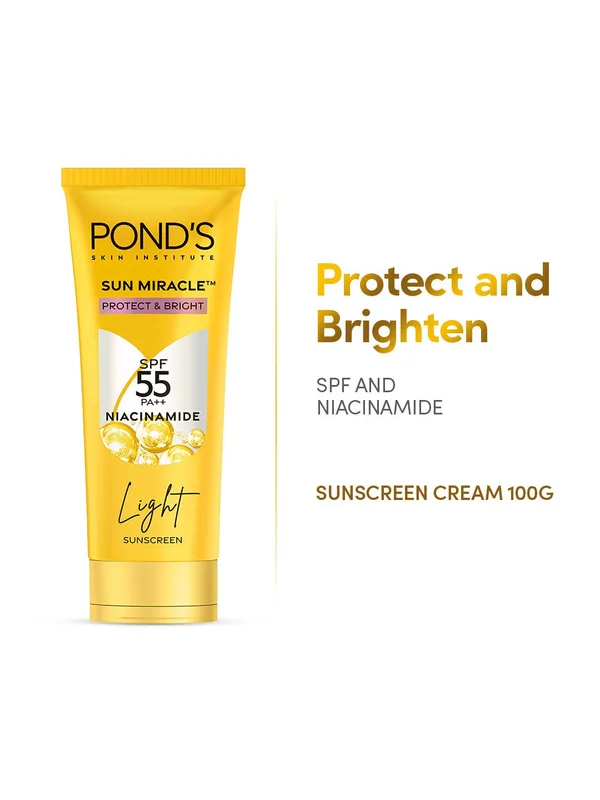Ponds SPF 55 PA++ UVA UVB Sunscreen with Niacinamide C - 100 g