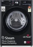 LG 12 kg 5 Star, AI Direct Drive Technology, Wi-Fi Enabled, Steam Wash, Intelligent & Convenient Fabric Care, Allergy Care, Remote Control, In-Built Heater Fully Automatic Front Load Washing Machine with In-built Heater Black