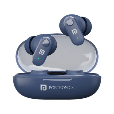 Portronics Twins S16 in Ear Earbuds With Mic,24H Playtime,GameMode,Clear Calls Bluetooth