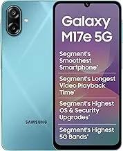 Galaxy M17e 5G Mobile (Blitz Blue, 6GB RAM, 128GB Storage) | Smoothest 120 Hz Refresh Rate| Monster 6000 mAh Battery | IP54 | 6 Gen OS Upgrades | AI | Gemini Live | Without Charger