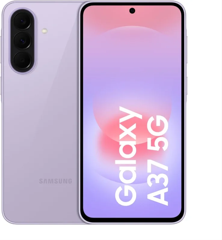 Samsung Galaxy A37 5G (Awesome Lavender, 8GB RAM, 128GB Storage), Agentic AI, Triple Camera with Nightography Video, 2 Days Battery Life, 6 Gen OS Upgrades, IP68, 7.4mm Sleek, with No Cost EMI