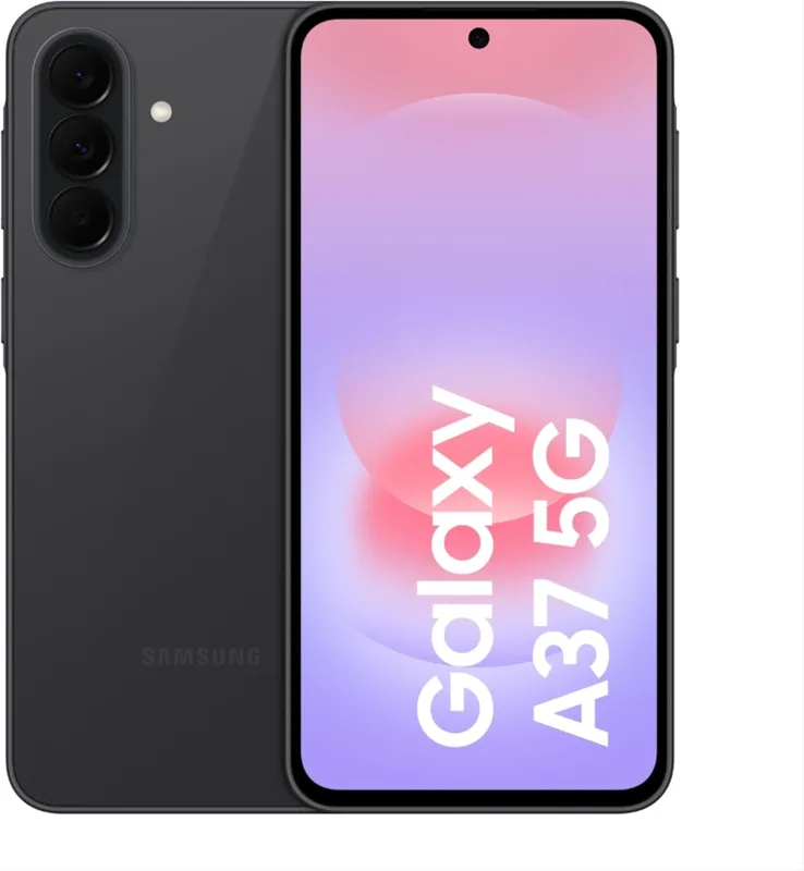 Samsung Galaxy A37 5G (Awesome Charcoal, 8GB RAM, 256GB Storage), Agentic AI, Triple Camera with Nightography Video, 2 Days Battery Life, 6 Gen OS Upgrades, IP68, 7.4mm Sleek, with No Cost EMI