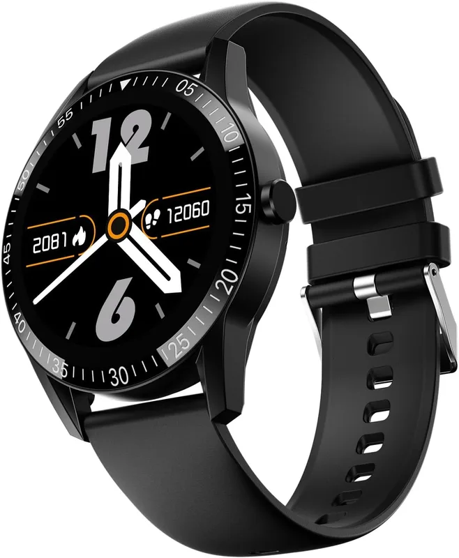 Fire-Boltt Talk Round Smart Watch 1.39″ TFT Display with Bluetooth Calling, Dual Button, Voice Assistance, SPO₂ & Heart Rate Monitor, 120+ Sports Modes, Smartwatch for Men & Women - Black