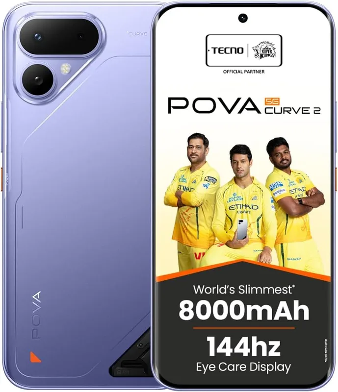 Tecno Pova Curve 2 5G (Mystic Purple, 8GB RAM, 128GB Storage)