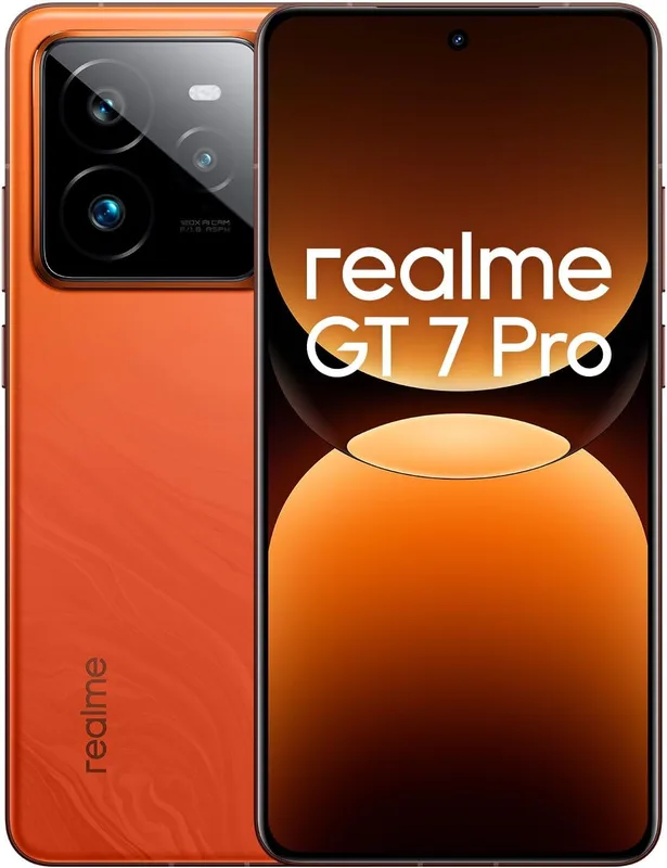 realme GT7 Pro 5G Smartphone 16+512 Mars Orange, 6.78 inch Screen, 120Hz Quad-Curved Display, 5800mAh Battery, 120W Ultra Charge, 124MP AI Cameras, Snapdragon® 8 Elite Chipset, IP69