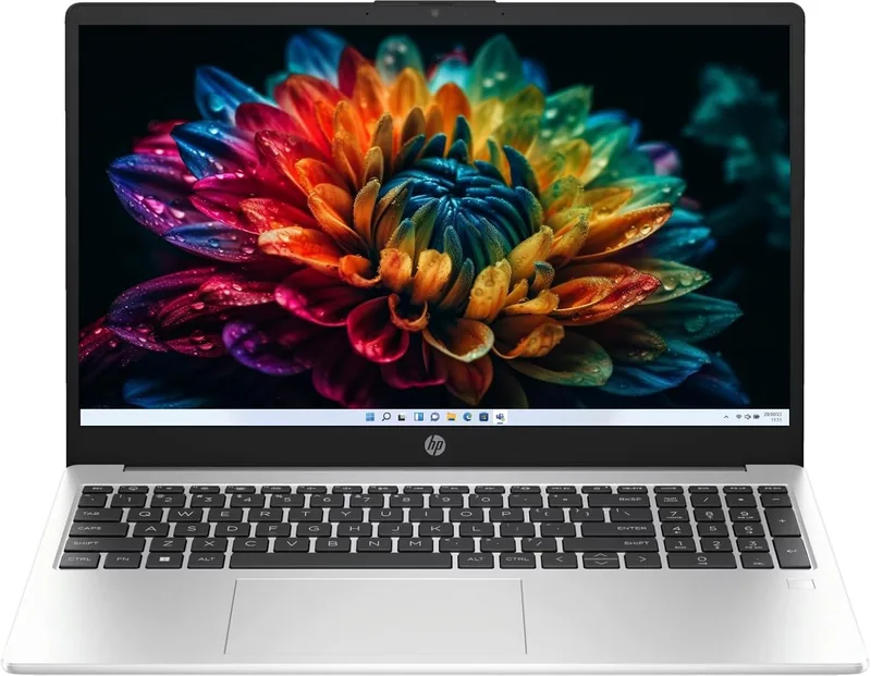 HP 15 (2026), AMD Ryzen 7 Octa Core 7735U - (16 GB DDR5/512 GB SSD/AMD Radeon 680M Graphics/Windows 11 Home) Thin & Light Business Laptop/15.6" FHD Display/Backlit + Fingerprint/Silver/1.5kg/MS Office