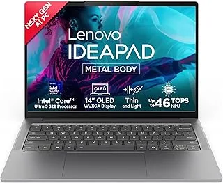 Lenovo IdeaPad Slim 5 Intel Core Ultra 5 322 Next-Gen AI PC (16GB RAM/512GB SSD/14 (35.5cm)/WUXGA OLED/Copilot+ PC/Windows 11/MSO 365 Basic+Office 2024/1Yr ADP Free/Grey/1.4Kg), 83S5005LIN