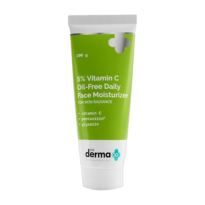 The Derma Co 5% Vitamin C Oil-Free Daily Face Moisturizer for Skin Radiance