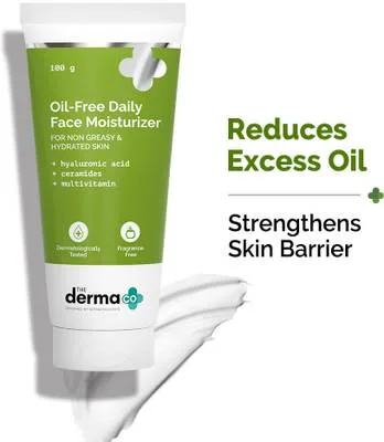 The Derma Co Oil-Free Daily Face Moisturizer With Hyaluronic Acid, Ceramides & Multivitamins