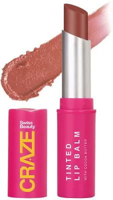 SWISS BEAUTY Tinted Sheer Lip Balm Lightweight Protection Nourishment Cocoa Butter Marshmallow
