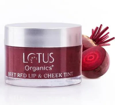 Lotus Organics+ Beet Red Lip & Cheek Tint | Natural Tint For Dewy Youthful Glow | All Skin Types Beetroot