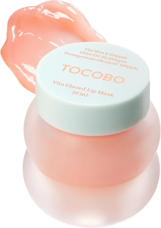 TOCOBO Vita Glazed Lip Mask 20ml / 109.5g, Super moisturizing night lip care, glazed and easy washable texture that melts into lips