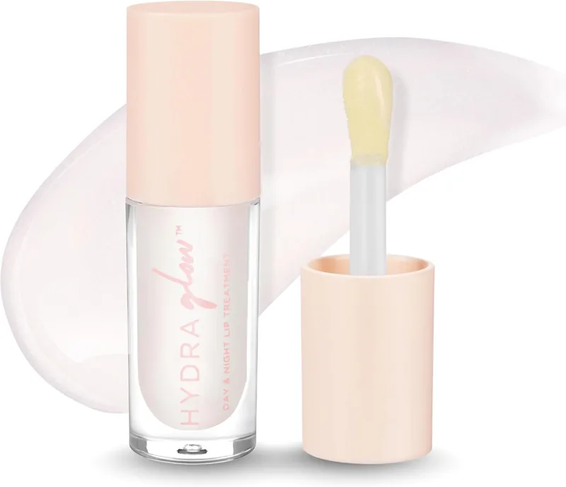 HYUE HydraGlow™ Lip Oil | Day & Night Treatment | Intense 24HR Hydration | Non-Sticky | Lightweight Formula | 6 ml | With Kakadu, Chamomile and Calendula Oil | Crystal-like Shine | Chunky Applicator