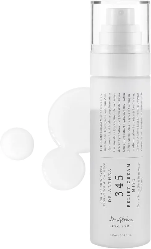 Dr.Althea 345 Relief Cream Mist | Hydrating Facial Mist with Rice Extract | Soothing Care for Sensitive Skin | Vegan Korean Skincare, 100ml
