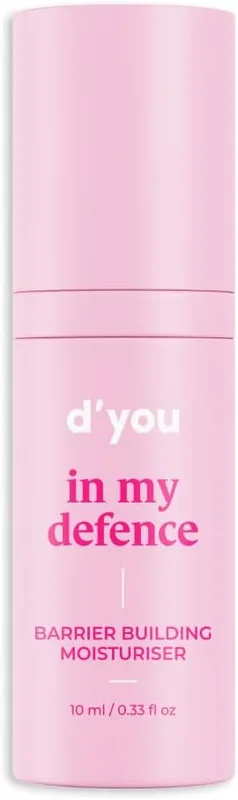 d'you In my Defense Lightweight Moisturiser for Intense Hydration with Ceramides for Men & Women | Non greasy cream for Dry, Oily & Combination Skin | Korean Skin Care Product | Cruelty Free | 10ml