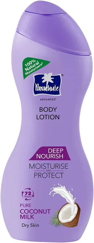 Parachute Advansed Deep Nourish Body Lotion for Women & Men, Dry Skin, 225ml | Pure Coconut Milk, 100% Natural, 72h Moisturisation