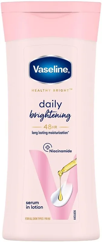 Vaseline Daily Brightening Body Lotion For Healthy & Glowing Skin with Niacinamide 90ml
