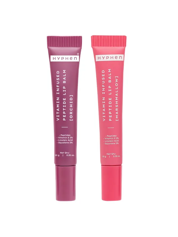 Hyphen Set Of 2 Vitamin Infused Peptide Tinted Lip Balm - 10g Each