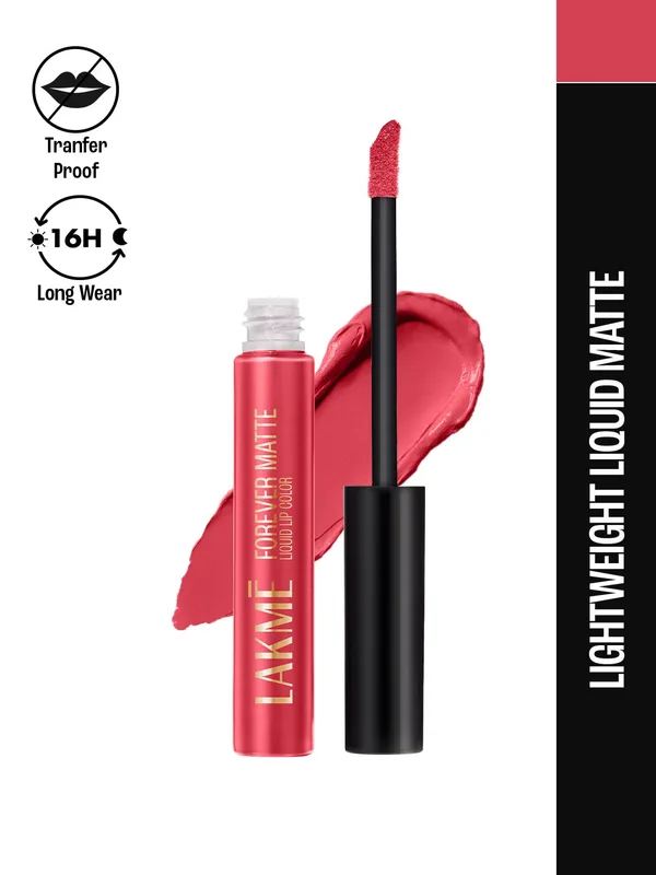 Lakme Forever Matte Lightweight & Transferproof 16Hr Liquid Lipstick 5.6ml - Coral Candy