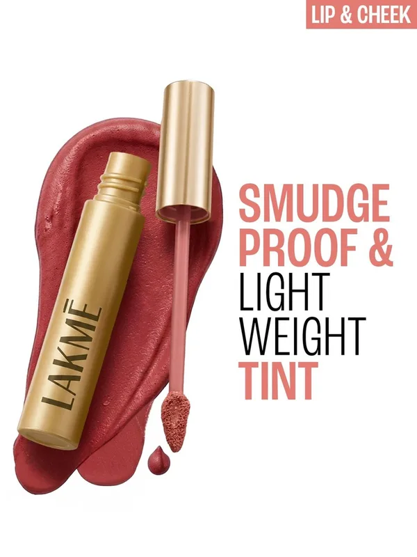 Lakme Double Duty 2in1 Lip & Cheek Mousse Matte Lipstick & Soft Blush 9g - Burgundy Lush