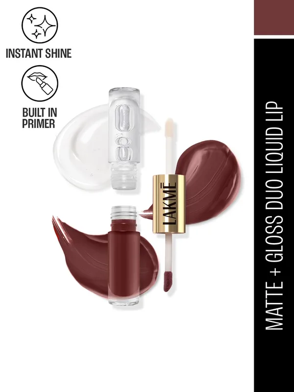 Lakme 9to5 Matte To Glass Transfer-Proof Liquid Lip Color 7.6ml - Tropical Princess MN04