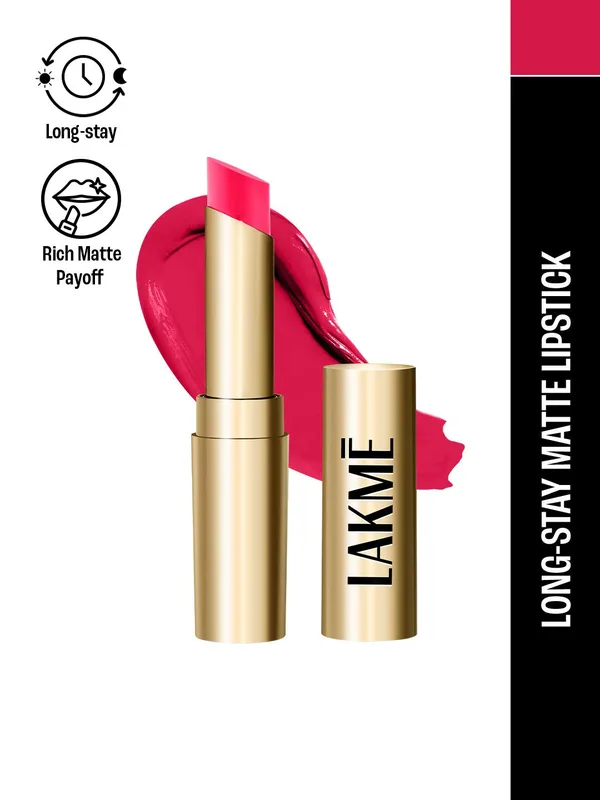 Lakme Unreal 3D Slim Matte Finish Bullet Lipstick For Glamorous Lips 3.6g - Romeo Red