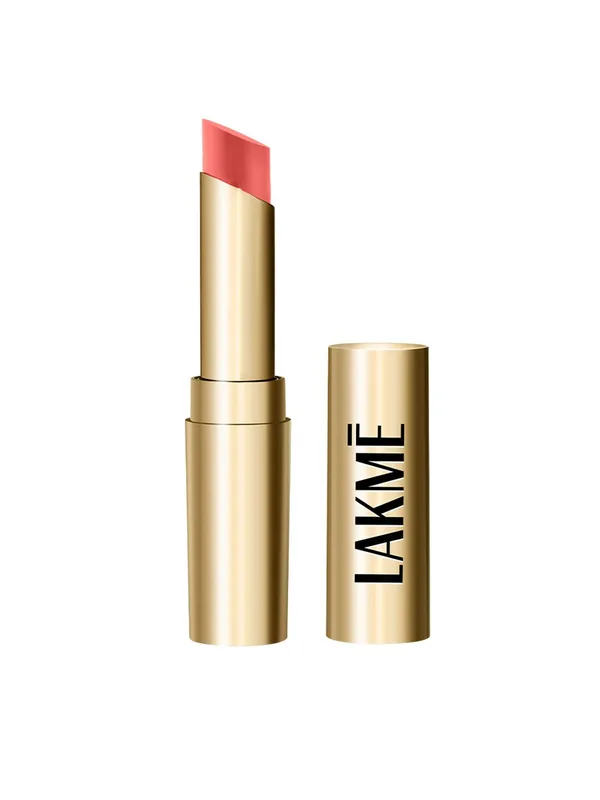 Lakme Unreal 3D Slim Matte Finish Bullet Lipstick For Glamorous Lips 3.6g - Nude Pop