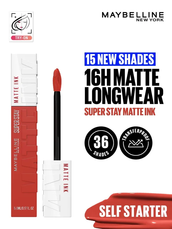 Maybelline New York Super Stay Matte Ink Liquid Lipstick 5 ml - Self Starter 130