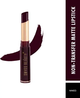 SWISS BEAUTY Non-Tranfer Matte Lipstick, Smooth & Waterproof
