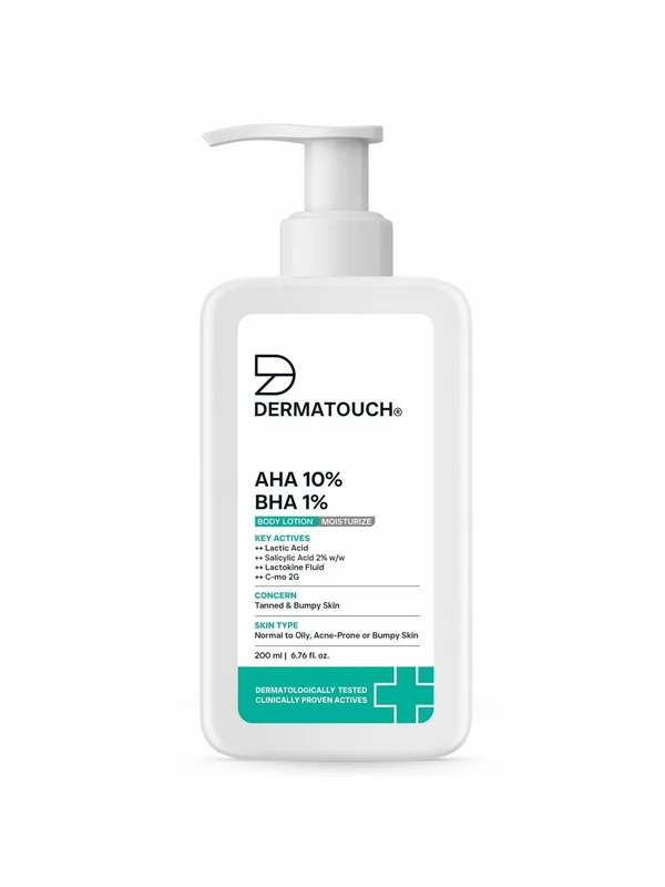 Dermatouch AHA 10% BHA 1% Body Lotion For Skin Moisturising - 200 ml