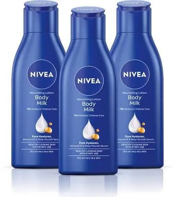 NIVEA Body Milk, Lotion Moisturizer, with Deep Moisture Serum, Small Travel Pack
