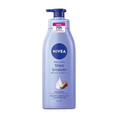 NIVEA Body Lotion for Dry Skin, Shea Smooth, with Shea Butter, For Men & Women