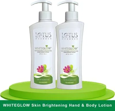 LOTUS HERBALS WhiteGlow Skin Brightening Hand & Body lotion ( Pack of 2 ) ( 270ml * 2 )