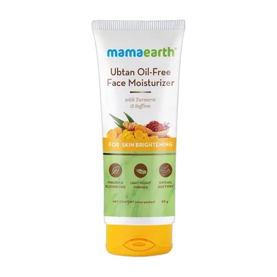 Mamaearth Ubtan Oil-Free Face Moisturizer with Turmeric & Saffron for Skin Brightening