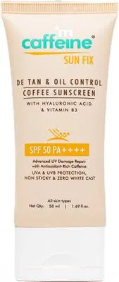 mCaffeine Sunscreen - SPF 50 PA++ De tan Coffee Sunscreen for sun protection for men & Women, for all Skin Type