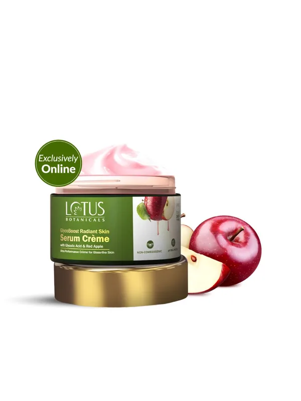 Lotus Botanicals GlycoBoost Radiant Skin Serum Creme with Red Apple & Glycolic Acid - 50 g