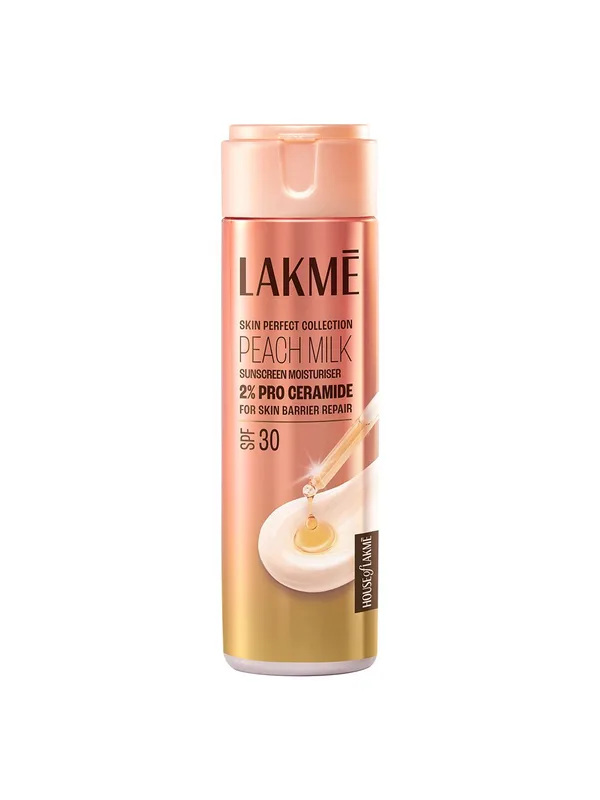 Lakme Peach Moisturiser with SPF 30 & Ceramide UV Defense & Barrier Repair - 60ml