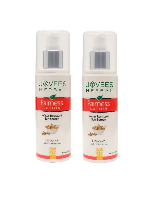 Jovees Set Of 2 Sunscreen Fairness SPF 25 Lotion For Oily - Sensitive & Dry Skin 200mlEach