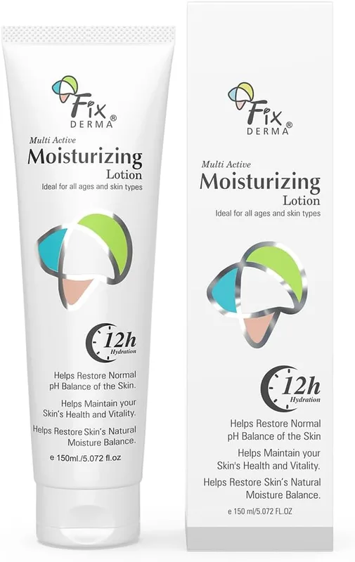 Fixderma Moisturizing lotion, Daily Moisturizer for Dry skin, Body & face moisturizer, Provides Hydration & calmness, Non-Comedogenic & Non-Greasy - 150ml