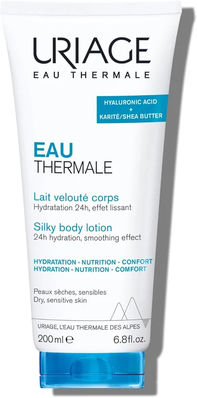 Uriage Eau Thermale Moisturizing Body Lotion With Shea Butter & Hyaluronic Acid - Intense Hydration For 24 Hours - Fast-Absorbing Body Moisturizer - Floral Scent - 200ml