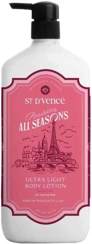 ST. D'VENCE All Seasons Original Moisturizer Body Lotion for Summer with Almond Oil & Aloe Vera | Non Sticky & Ultra Light Body Moisturiser | Moisturizer Cream for Women & Men - 700 ml