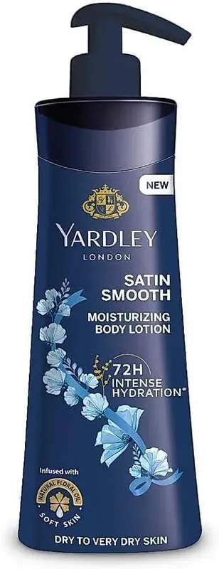 Yardley London Satin Smooth Moisturizing Body Lotion 72H Intense Hydration Infused With Natural Floral Oil Soft Skin Dry To Very Dry Skin 400ml
