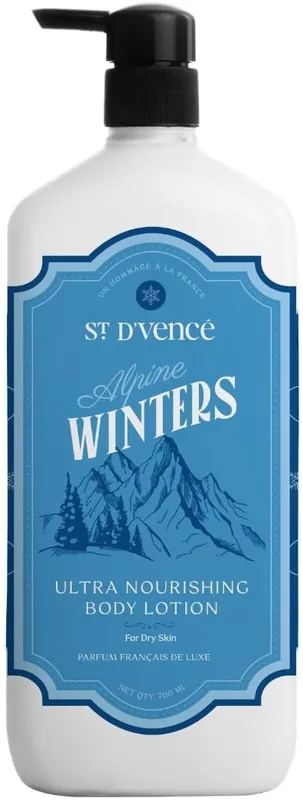 ST. D'VENCE Alpine Winter Edition Body Lotion for Dry Skin Women & Men | Tea Tree Oil, Shea Butter and Vitamin E | Moisturizer Cream Body Lotion for Summer | Deep Moisturizer Cream - 700 ml
